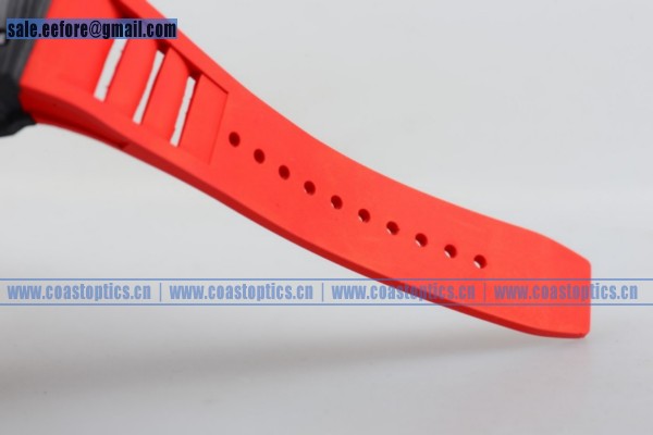 1:1 Richard Mille RM 35-02 RAFAEL NADA Watch Black PVD Red Rubber